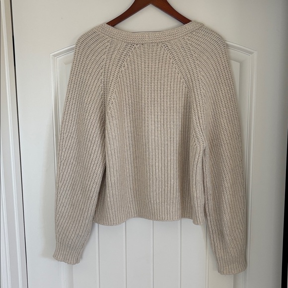 Rails Josie Chunky Ribbed Knit Cardigan Sweater Taupe Cotton Wool Women’s Small - Picture 15 of 15